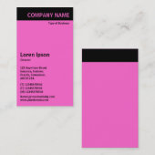 Vertikaler Kopf - Schwarz mit Rosa FF66CC Visitenkarte (Vorne/Hinten)