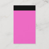 Vertikaler Kopf - Schwarz mit Rosa FF66CC Visitenkarte (Rückseite)