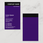 Vertikaler Kopf - Schwarz mit Tief Lila 330066 Visitenkarte (Vorne/Hinten)