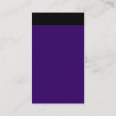Vertikaler Kopf - Schwarz mit Tief Lila 330066 Visitenkarte (Rückseite)
