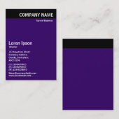 Vertikaler Kopf - Schwarz mit Tief Lila 330066 Visitenkarte (Vorne/Hinten)