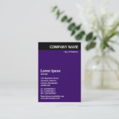 Vertikaler Kopf - Schwarz mit Tief Lila 330066 Visitenkarte (Stehend Vorderseite)