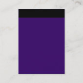 Vertikaler Kopf - Schwarz mit Tief Lila 330066 Visitenkarte (Rückseite)