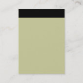 Vertikaler Kopf - Schwarz mit warmem Grau CCCC99 Visitenkarte (Rückseite)