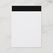 Vertikaler Kopf - Schwarz mit Weiß (Platinkarte) Visitenkarte (Rückseite)