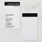 Vertikaler Kopf - Schwarz mit Weiß (Platinkarte) Visitenkarte (Vorne/Hinten)