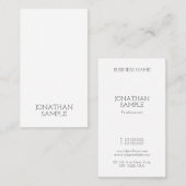Vertikaler kreativer Minimalistischer Visitenkarte (Vorne/Hinten)