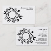 Vertikaler Kreis - Schwarz auf Weiß Visitenkarte (Vorne/Hinten)