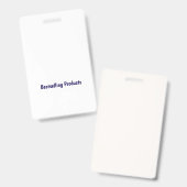 Vertikaler Kunststoffausweis Ausweis (Vorder- & Rückseite)