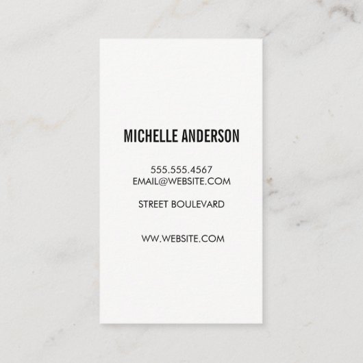 Vertikaler Kursivtext / Grau Visitenkarte (Rückseite)