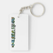 Vertikaler Landkreis Wisconsin Big Letter Schlüsselanhänger (Rückseite)