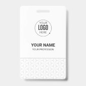 Vertikaler Mitarbeiter-ID-Ausweis | QR-Code-Name-A Ausweis (Vorderseite)