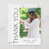 Vertikaler moderner Foto-Abschluss Dankeskarte (Vorderseite)