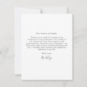 Vertikaler moderner Foto-Abschluss Dankeskarte (Rückseite)