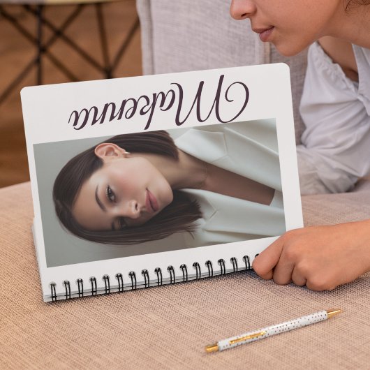 Vertikaler Moment mit Name Notizblock