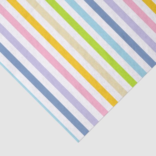 Vertikaler Pastellregenbogen und weiße Streifen Seidenpapier (Ausschnitt)