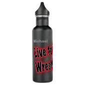 Vertikaler personalisierter Wrestling Trinkflasche (Links)