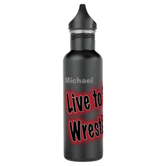 Vertikaler personalisierter Wrestling Trinkflasche (Links)