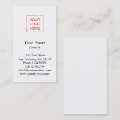 Vertikaler Plan der Logo-Visitenkarte-Schablone | Visitenkarte (Vorne/Hinten)