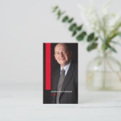 Vertikaler Portrait-Verkäufer Visitenkarte (Stehend Vorderseite)