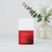 Vertikaler Red White Trendy Consultant Visitenkarte (Stehend Vorderseite)