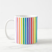 Vertikaler Regenbogen und weiße Streifen Kaffeetasse (Links)