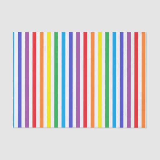 Vertikaler Regenbogen und weiße Streifen Seidenpapier (Vorderseite)