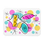 Vertikaler Retro Tree Baubles flexibler Magnet (Horizontal)