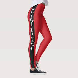 Vertikaler schwarzer Streifen   Text hinzufügen    Leggings
