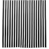 Vertikaler schwarzer und weißer Streifen Duschvorhang (Vorderseite)