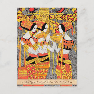 Vertikaler Song orientalische ägyptische Damen Fra Postkarte