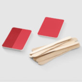 Vertikaler Split Tomato Red Rectangle Hand Fan Fächer (Non-assembled)