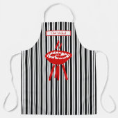 Vertikaler Streifen #2 DIY Schwarz-weiß Schürze (Vorderseite)