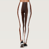 Vertikaler Strickdesigner ~ Maroon ~ Schwarz ~ Leggings (Rückseite)