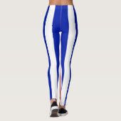 Vertikaler Strickdesigner ~ Rot ~ Blau ~ Leggings (Rückseite)