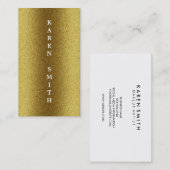 Vertikaler Text Moderner Gold-Glitzer-Stil Visitenkarte (Vorne/Hinten)