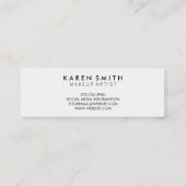 Vertikaler Text Moderner Grunge-Stil Mini Visitenkarte (Rückseite)