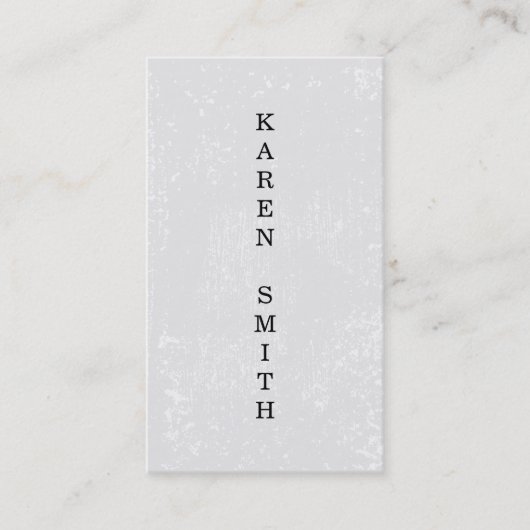 Vertikaler Text Moderner Grunge-Stil Visitenkarte (Vorderseite)