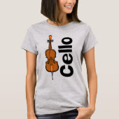 Vertikaler Text von Cello T-Shirt (Vorderseite)
