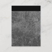 Vertikaler Titel - silberne Birken-Beschaffenheit Visitenkarte (Rückseite)