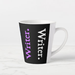 Vertikaler Umkehrkolorsplash-Writer. Tasse