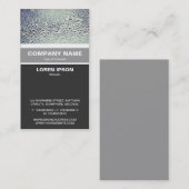 Vertikaler Verband - Wassertropfen auf Glas 01 Visitenkarte (Vorne/Hinten)