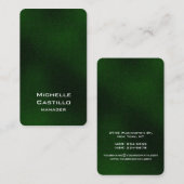 Vertikales, abgerundetes, grünes Design Visitenkarte (Vorne/Hinten)
