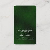 Vertikales, abgerundetes, grünes Design Visitenkarte (Rückseite)