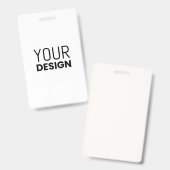 Vertikales Abzeichen Ausweis (Vorder- & Rückseite)