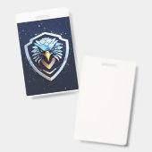 Vertikales Abzeichen mit Adler Ausweis (Vorder- & Rückseite)