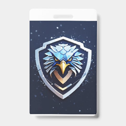 Vertikales Abzeichen mit Adler Ausweis (Vorderseite)