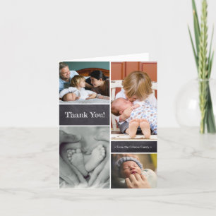 Vertikales Baby Vielen Dank für Ihre Geburtsankünd Dankeskarte