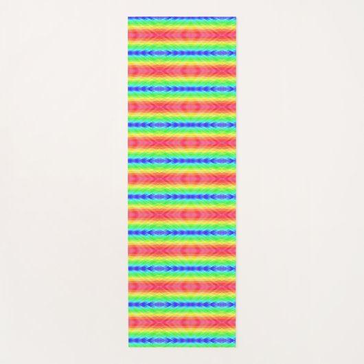 Vertikales Bild eines lebendigen, regenbogenfarben Yogamatte (Vorderseite)