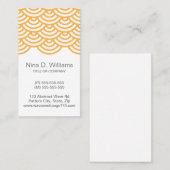 Vertikales, blassorangefarbenes japanisches Wellen Visitenkarte (Vorne/Hinten)